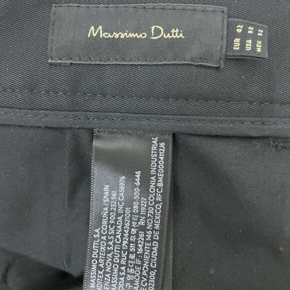 Massimo Dutti Men Dress Pants trouser EU 42 US 32 Black Relaxed Fit 0013/018 NWT - Picture 4 of 12